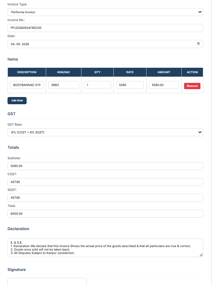 Details Form